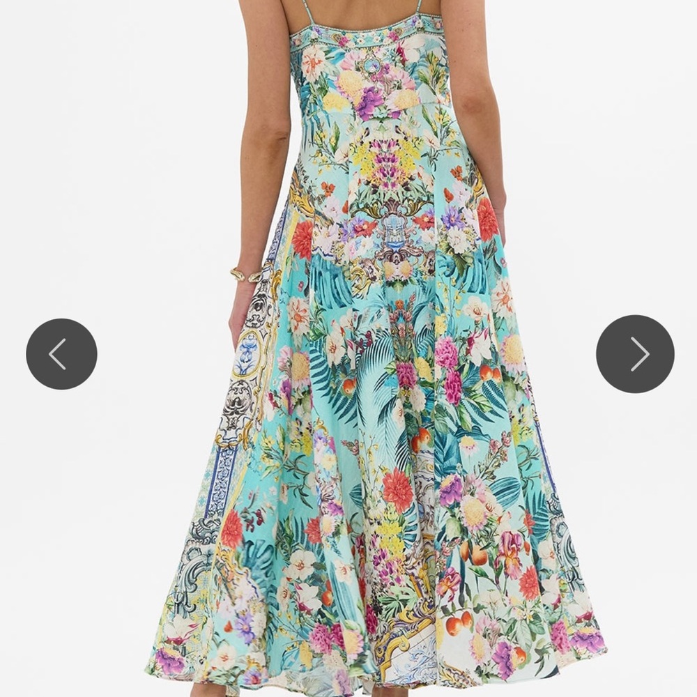 Camilla Blue Floral Maxi Dress - Picture 3 of 3
